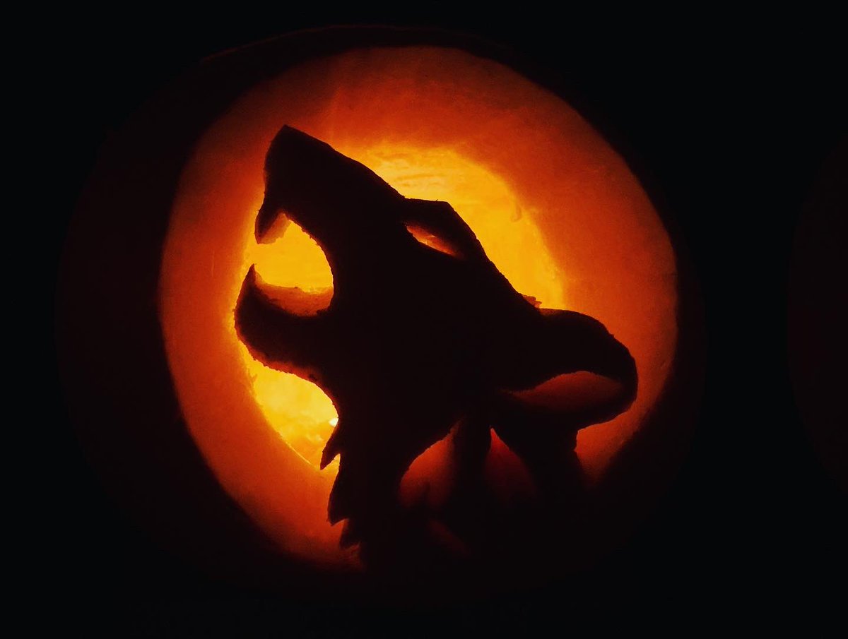 Wilder_Project's tweet photo. Happy Howl-oween! 🐺 (ok so it’s a bit of a ratty wolf…) see my comments below for how to use and reduce pumpkin ‘waste’ #pumpkincarving #waste #halloween thanks to the @WoodlandTrust https://t.co/P698eyC4bL