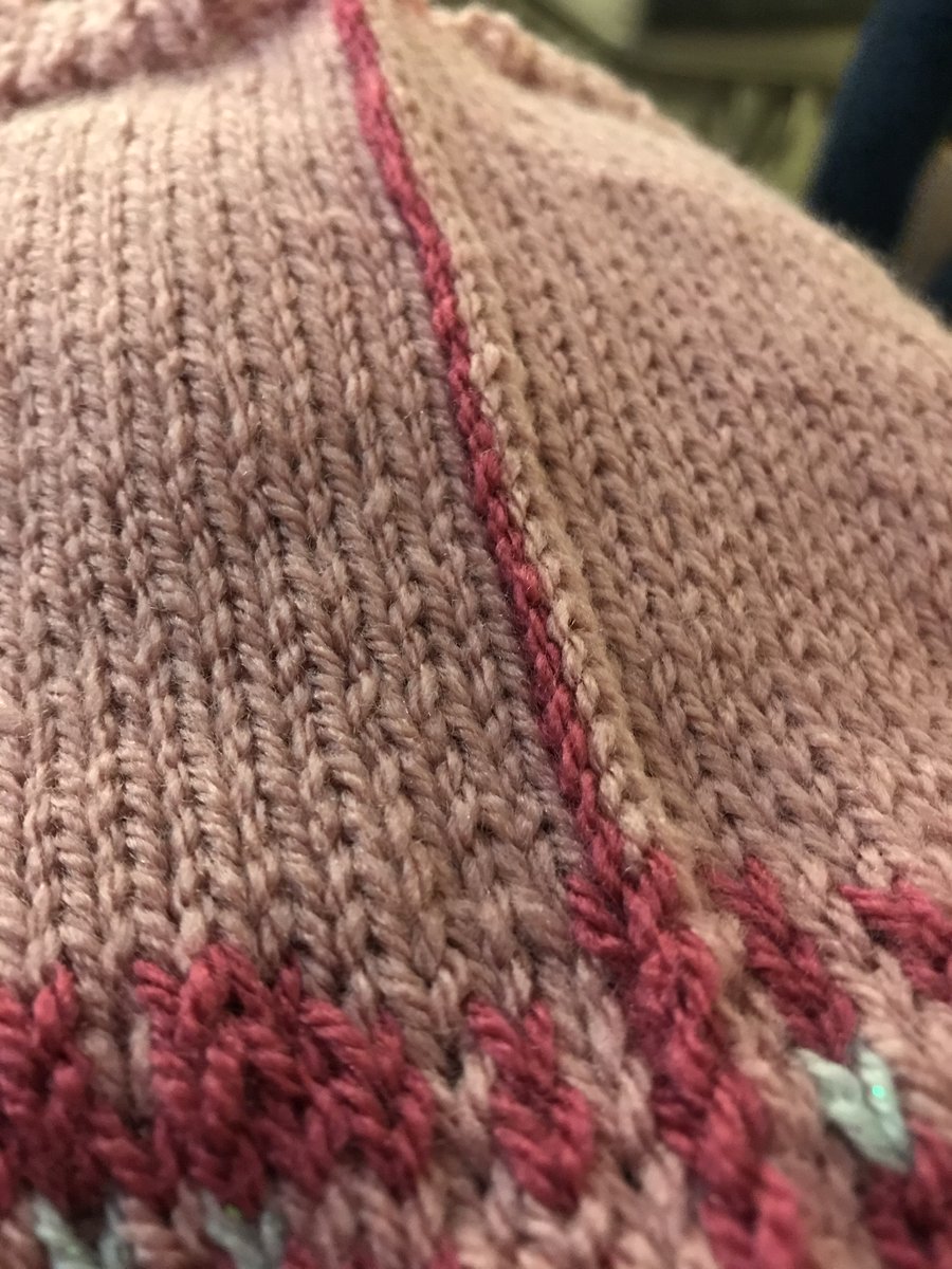 HandKnics's tweet photo. As it's Halloween, I'll be posting increasingly scary images for a knitter!

I'm going to show some recent #steeking I did to create an opening in some circular knitting.

First I reinforced one side of where I wanted it to open using crochet chain stitch. 
#KnitterTwitter https://t.co/QKFKPUF0mY