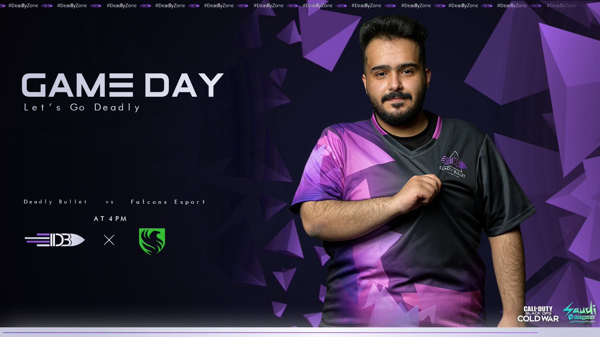 - 🔸 | @SaudieLeagues Match Day

- ⚔️ | <a href="/FalconsEsport/">Falcons Esports</a>

- 🕓 | 4PM 

Let’s go Deadly !! #DeadlyZone