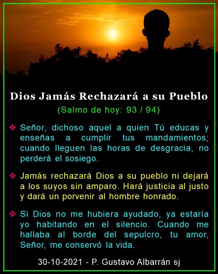 galbarransj's tweet photo. #DIOS #JAMÁS #RECHAZARÁ A #SU #PUEBLO. #Señor, #dichoso #el #que #Tú #educas y #enseñas a #cumplir tus #mandamientos; #cuando #lleguen las #horas de #desgracia, #no #perderá el #sosiego. https://t.co/FMUIhf85hK