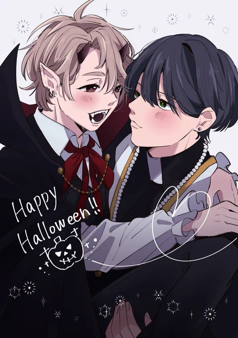 Have a bootiful Halloween!🎃

吸血鬼パロはおまけで描きました☺️

#創作BL 