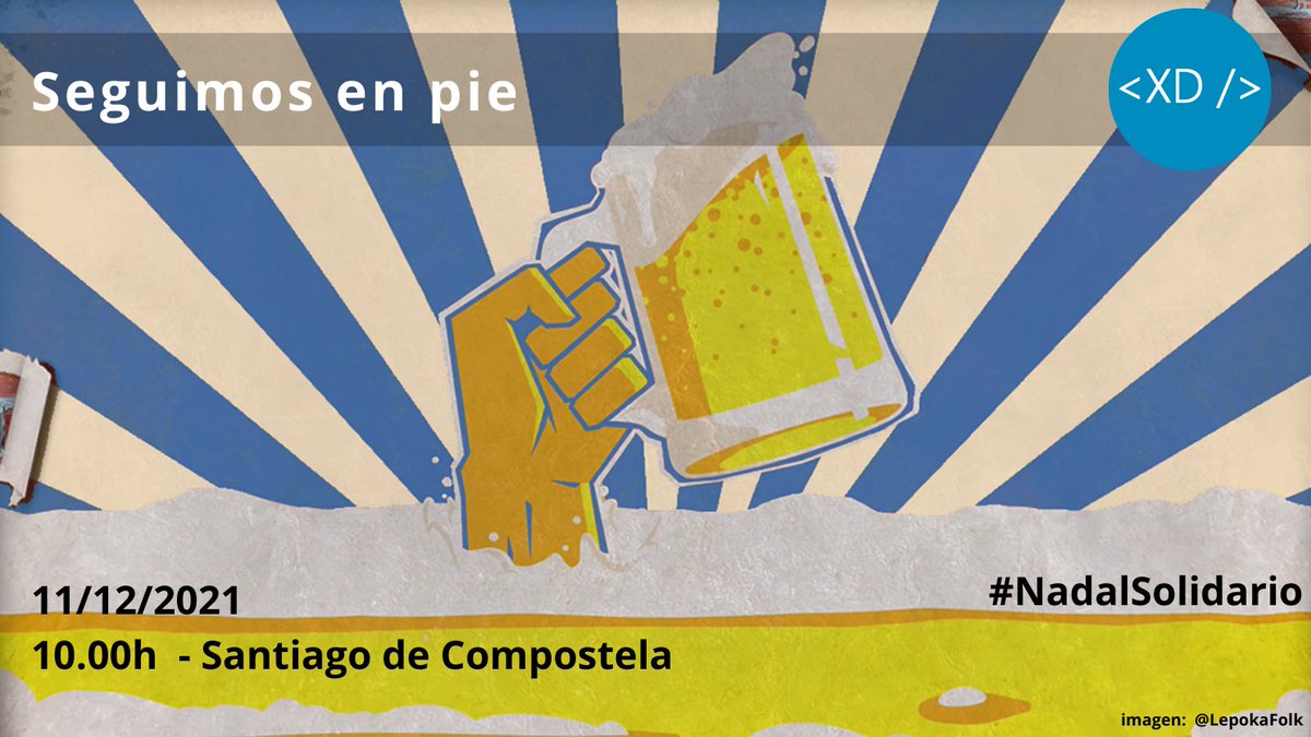 XantarDev's tweet photo. 📢 XantarDev - ¡Vuelve! #NadalSolidario
🗓 Sábado, 11/12 ⌚️ 10:00h
📍 Centro Sociocultural do Castiñeiriño (Santiago de Compostela)
📌 Reserva el día. Info en breve.
https://t.co/LMEOJrkA7C, por @LepokaFolk https://t.co/yMbQTCjhKs