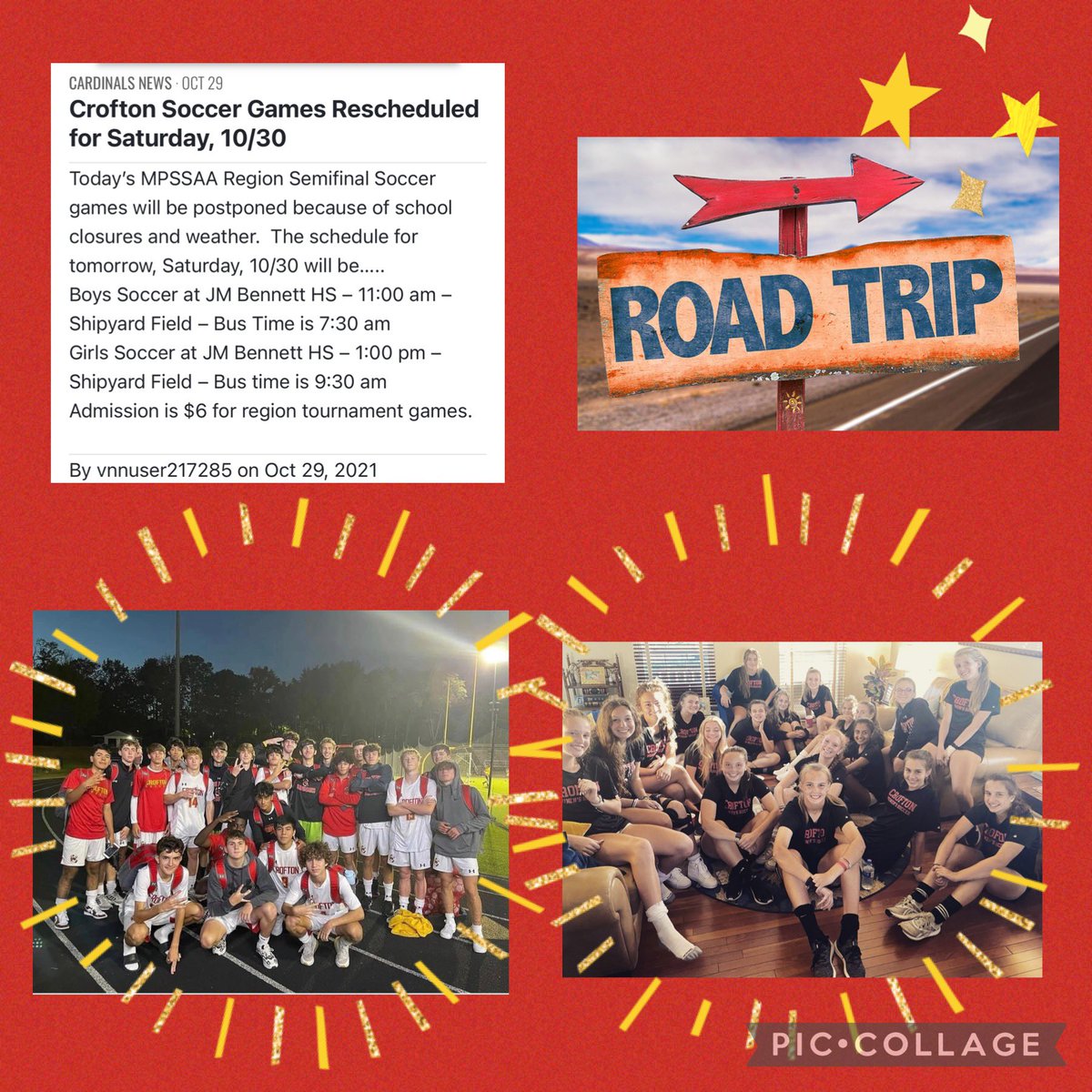 CrHCardinalClub's tweet photo. Calling all Cardinal fans!! ROAD TRIP to Bennett HS 300 E College Ave, Salisbury, MD. Support Varsity Soccer Teams! Boys 11am &amp; Girls Soccer 1pm. $6 https://t.co/hDkTdnVhHr