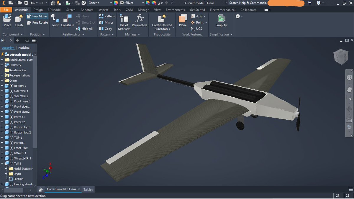 Hatio_HT's tweet photo. This is how I used @ANSYS  fluent to study and optimize the aerodynamic properties of the RC airplane model designed using  @ADSK_Inventor for  #2021AerospaceChallenge https://t.co/cO3QCmQZhn