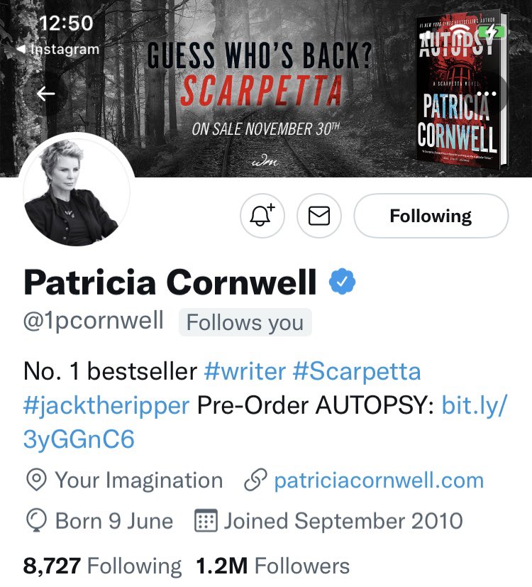 TheHSMatthews's tweet photo. Iβm not usually lost for words, but OMG!!!! @1pcornwell just followed me!!! I am so humbled, thank you so much ππ»π#writinghero #author #wow https://t.co/tYQVkaiFgd