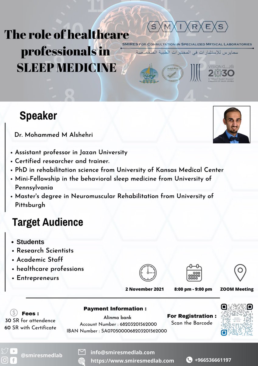 smiresmedlab's tweet photo. #SMIRES
#SMIRES_Community
#Sleep_Disorder
#Sleep_Medicine
@dralshehript https://t.co/dnOqvqpMuQ