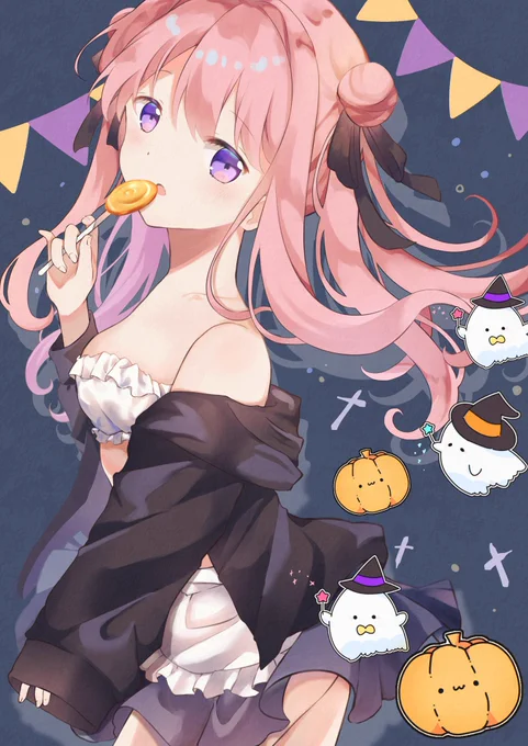 #ハロウィンイラスト展示会2021
 #ハロウィン 
HAPPY HALLOWEEN!🎃👻🍫🍬 
