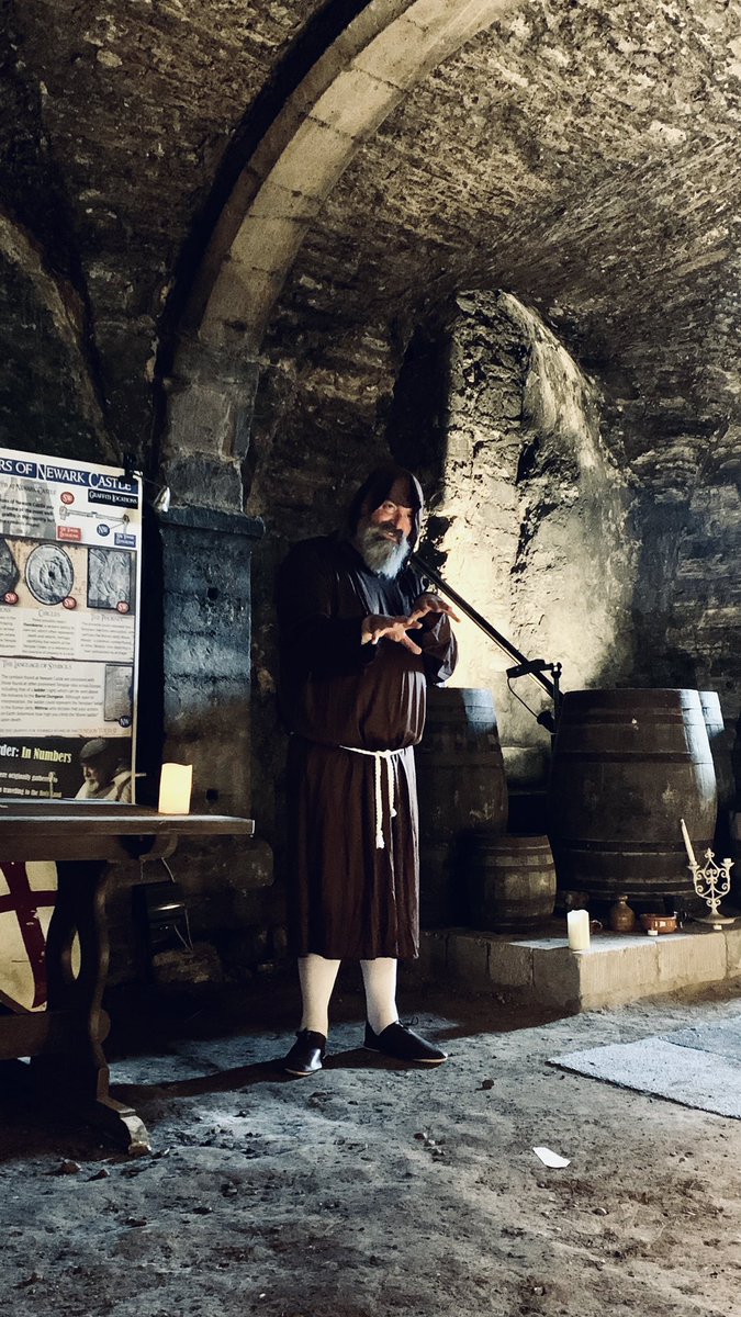 Some great storytelling at <a href="/NewarkCastle/">Newark Castle</a> today. Monk Adam is telling the story of the death of King John (1216).