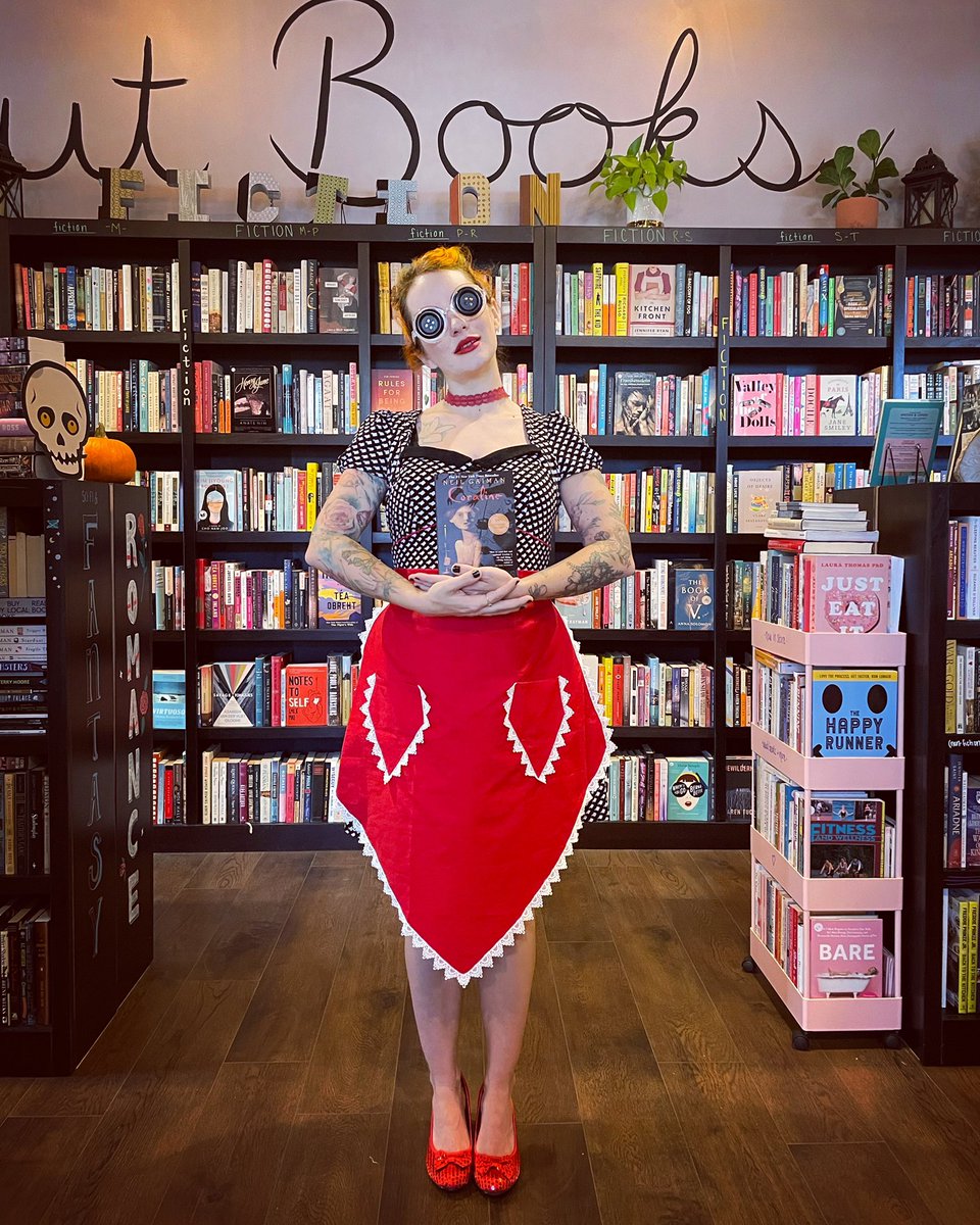 Haunting the store as The Other Mother from #Coraline <a href="/neilhimself/">Neil Gaiman</a>