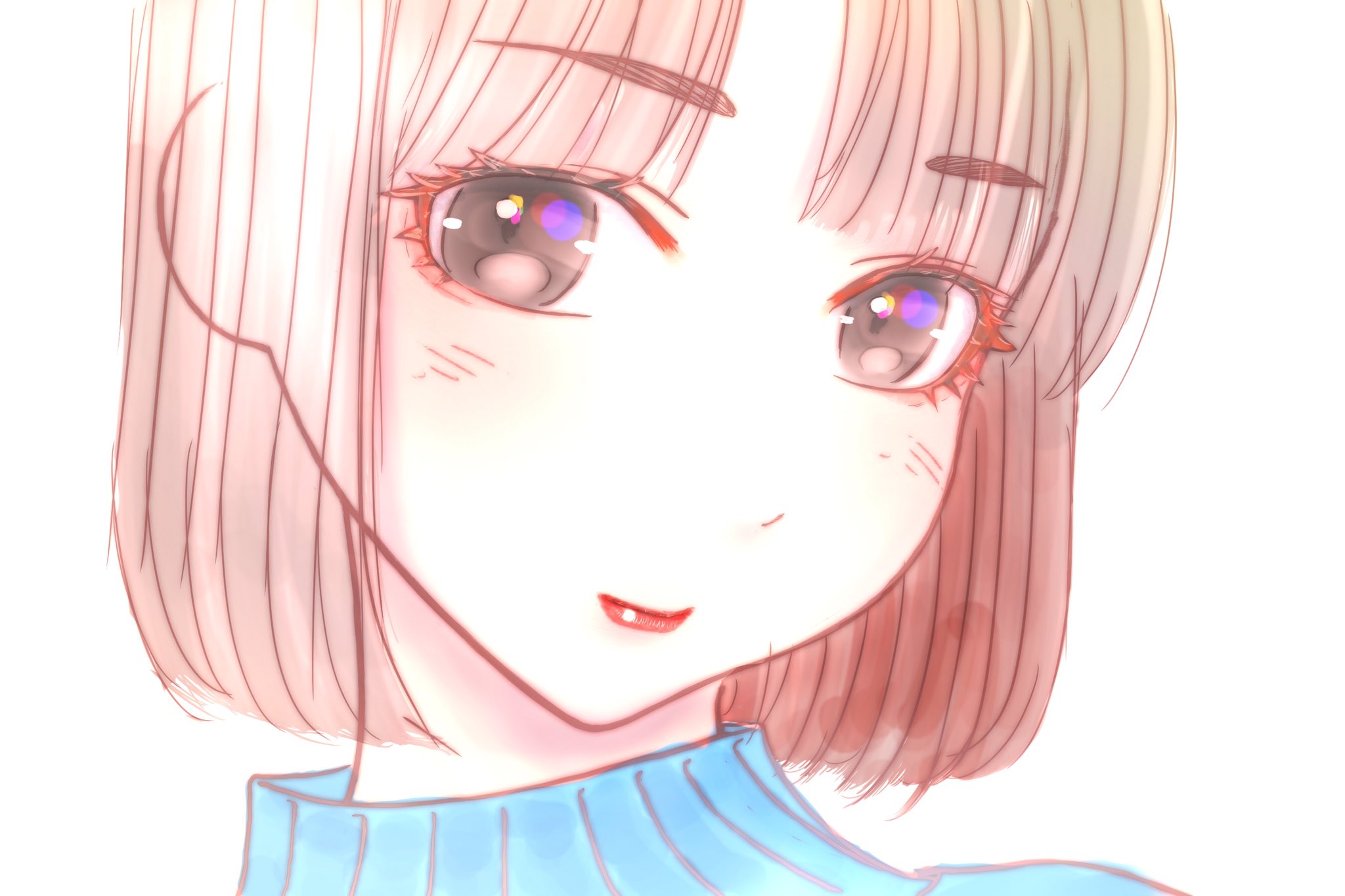 Ak 私空間スケッチブック カラーラフ 左右反転版です イラスト練習 Procreate プロクリエイト T Co Szgddv5m6m Twitter