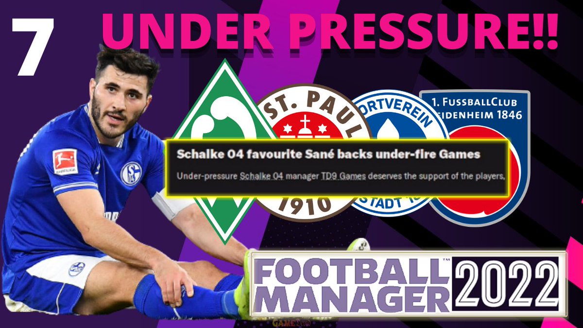 TD9Games's tweet photo. Episode 7 Saving Schalke Football Manager 2022 Save
We are under pressure and on the verge of being sacked while being 12 games unbeaten??
4 BIG league games against 4 of the top 8 teams π₯΅
https://t.co/xSn0M9fcDe
@VandalThreads @TheThreadsGG #ThreadsCreator #FM22 https://t.co/rQQxKFSFfu