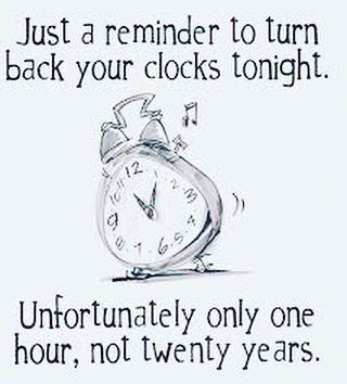 Hey my lovelies just realised this happens tonight too. What a quick October!?! Too busy thinking about balloons and Christmas to realise this 😂 A wee extra hour in bed… absolute bliss.This has made my whole day 😂 
Happy extra hour of Halloween weekend #clocksgoback