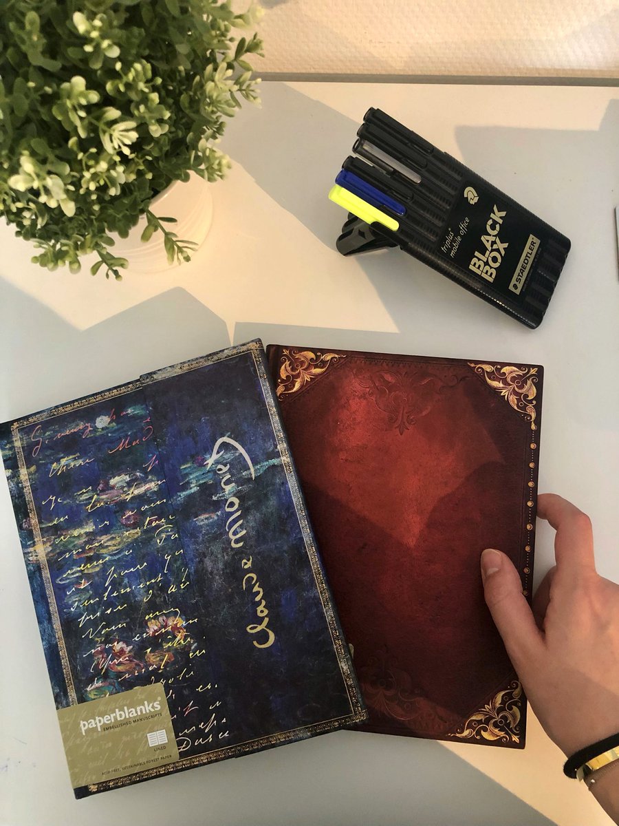 Yeni aldığım Paperblanks defterlerim bana kimi hatırlatmış olabilir? Tabii ki pek sevgili <a href="/sumeyrayerkel/">sümeyra keleş yerkel</a> 'i ☺️🤍📔🖋