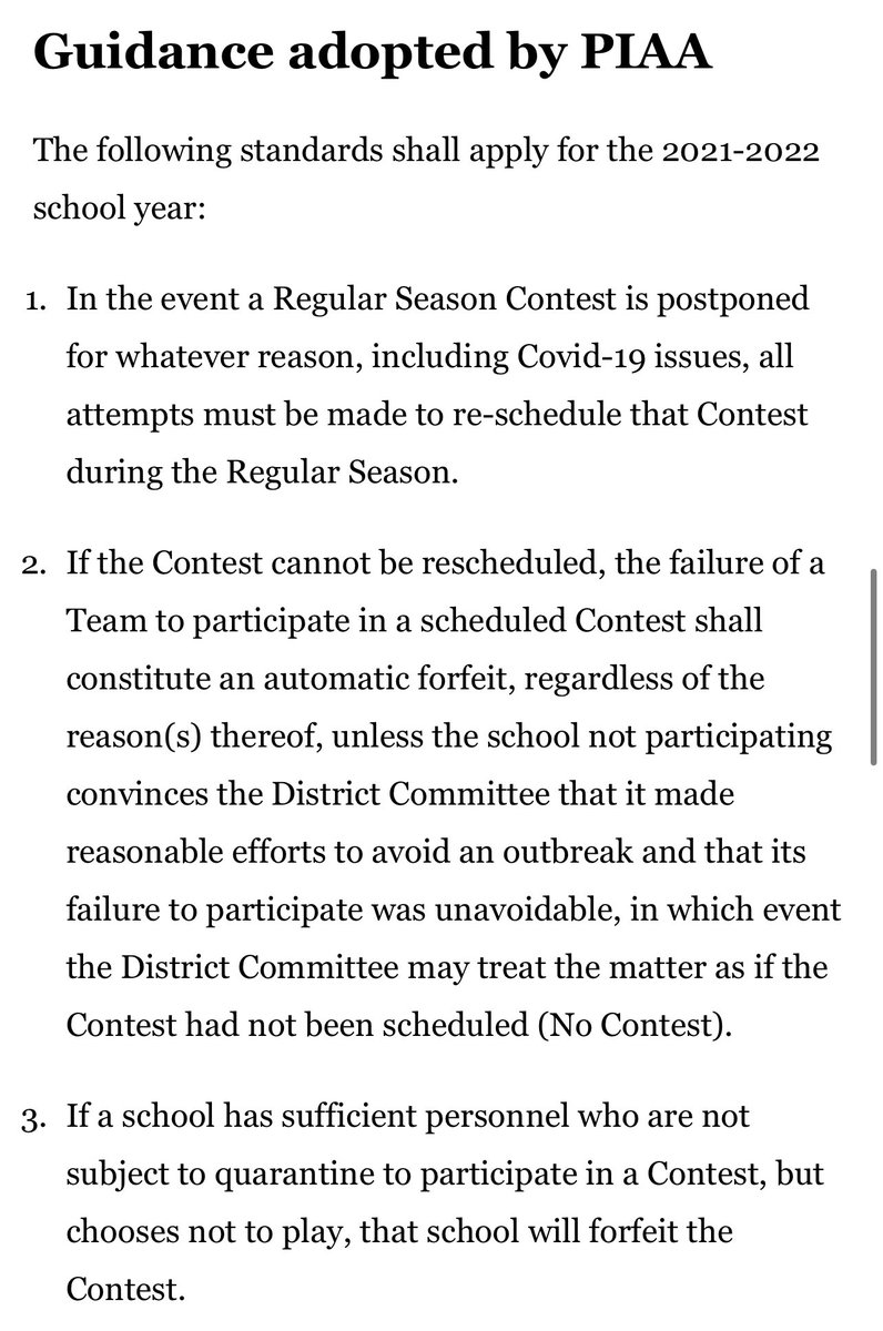athreet's tweet photo. Just curious as to why the Danville/Lewisburg game earlier this year was a no contest and not a forfeit? @piaad4sports @PIAASports https://t.co/A0ANX7Y0lf