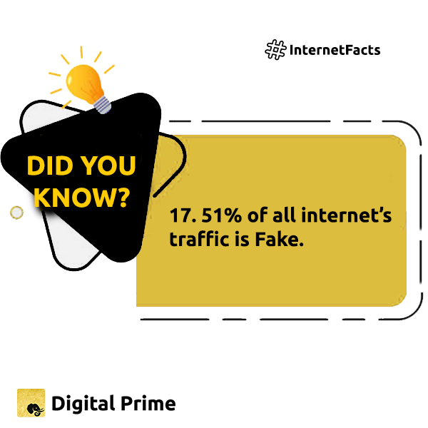digitalprimegh's tweet photo. 17.51% of all internet traffic is fake.⠀⠀⠀⠀⠀⠀⠀⠀⠀
⠀⠀⠀⠀⠀⠀⠀⠀⠀
#DidYouKnow⠀⠀⠀⠀⠀⠀⠀⠀⠀
#internetfacts https://t.co/jw2jaWHMsx https://t.co/t2OEAodDrn