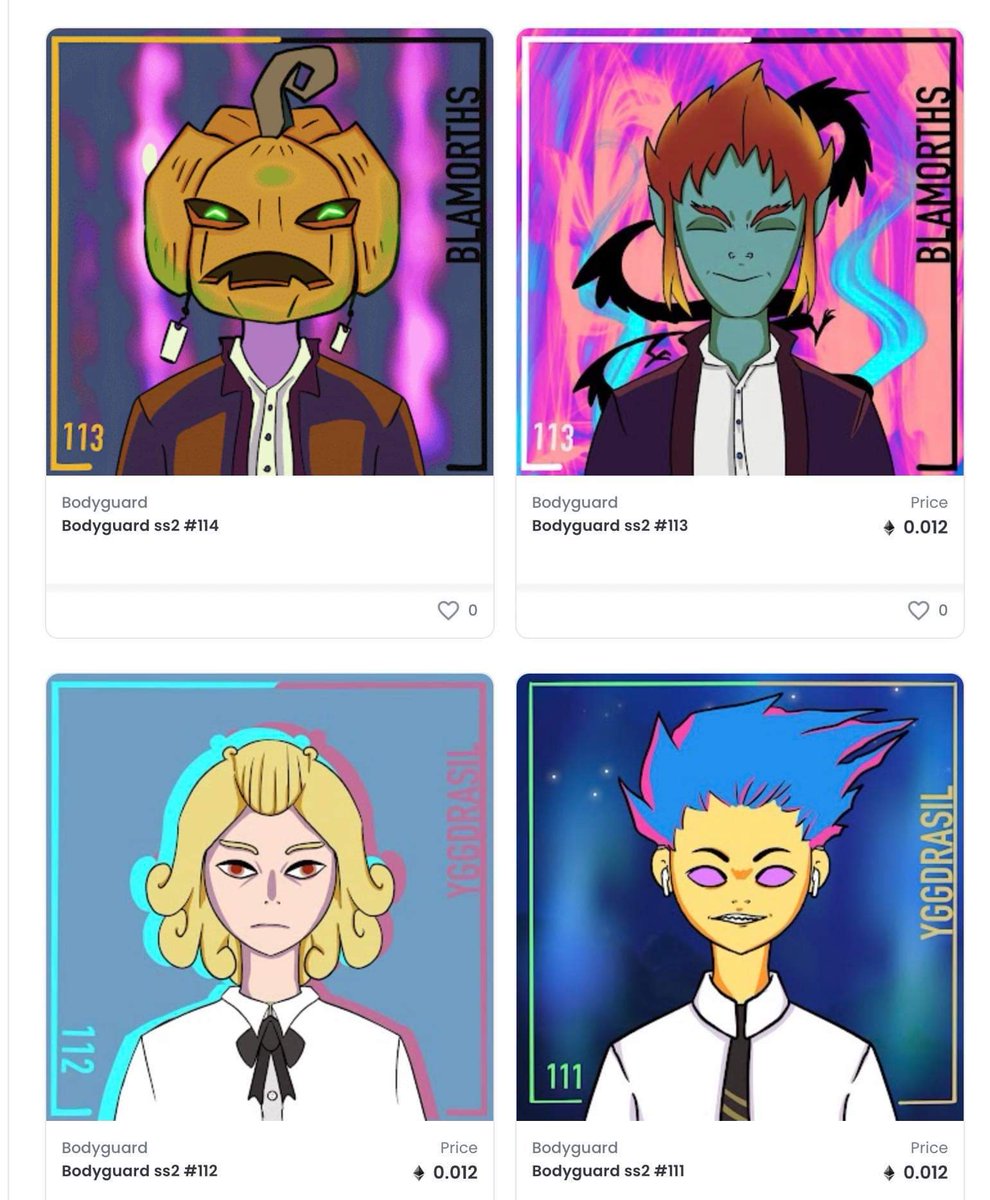 New dropped 4 bodyguards 
No. 111 - 114 
MR. PUMPKIN HEAD (.gif)
Available Now 0.012 only
opensea.io/collection/bod…
...
#NFT #NFTCommunity #NFTartist #NFTTHAILAND #nftart #NFTJapan