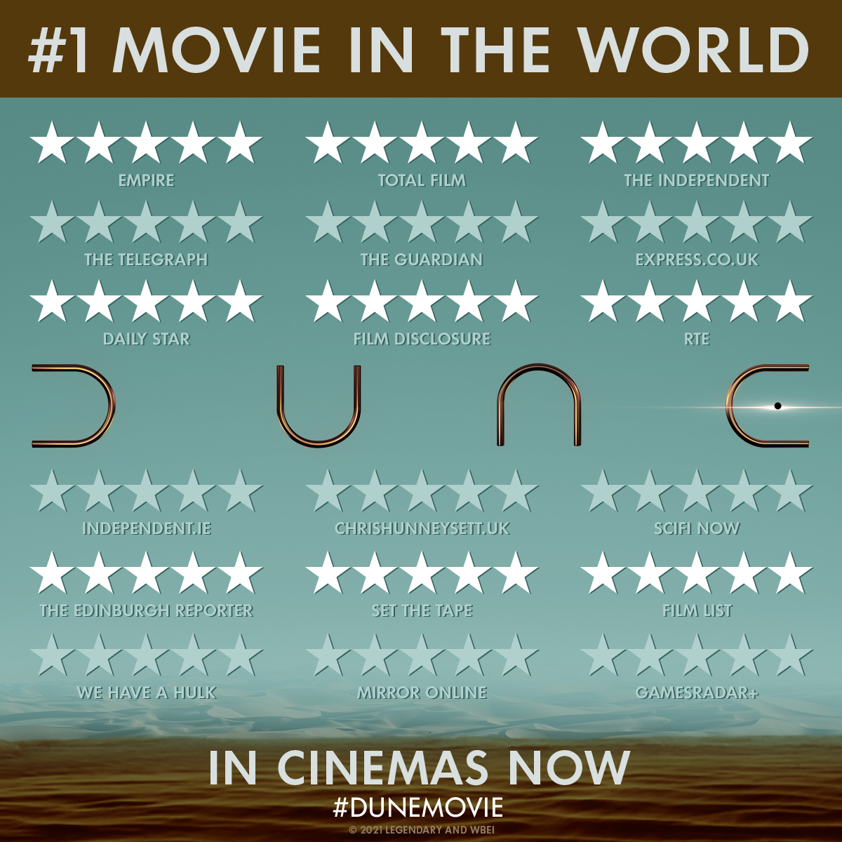 DuneInfo's tweet photo. Congratulations to #DuneMovie, the Number 1 film in the world!

@dunemovie @WarnerBrosUK @Legendary https://t.co/AIN6cjjrJU