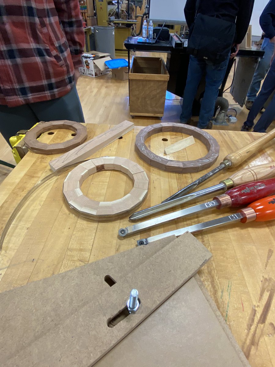 kimsweck's tweet photo. Our own Dan Braun presenting at the SUNY Oswego Tech Conference! #ahsengineering #woodenbowls #segmentedbowls #woodshop #techeducation #CTE https://t.co/pWkMd0umlH