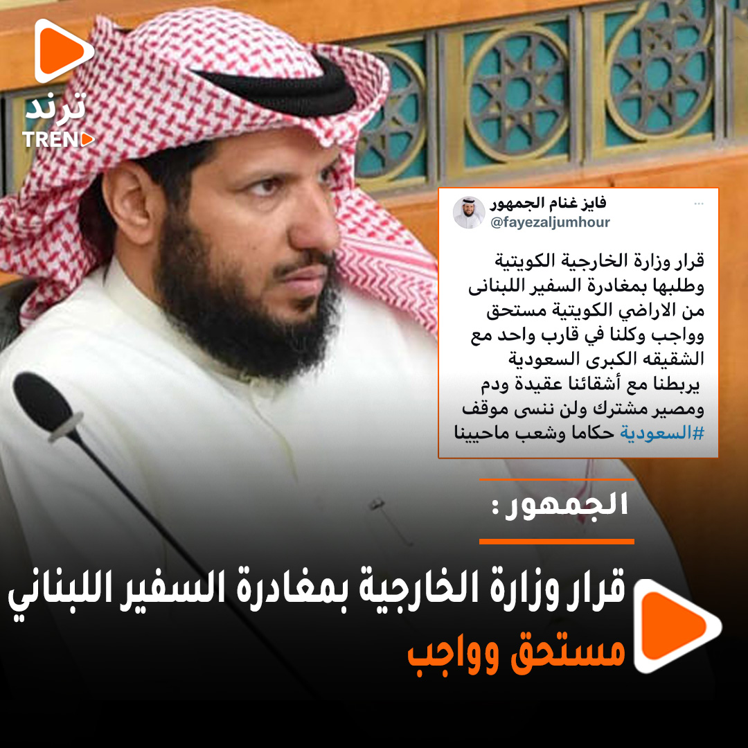 فايز الجمهور: قرار وزارة الخارجية بمغادرة السفير اللبناني مستحق وواجب
