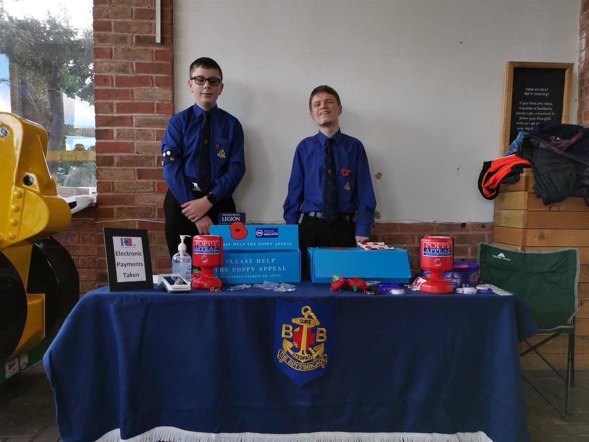 Once again we are so proud to be at the Hollybush Garden Center for the next 2 weekends collecting for <a href="/PoppyLegion/">Royal British Legion</a> Two of our outstanding young men have given up their day to help too #WeWillRememberThem