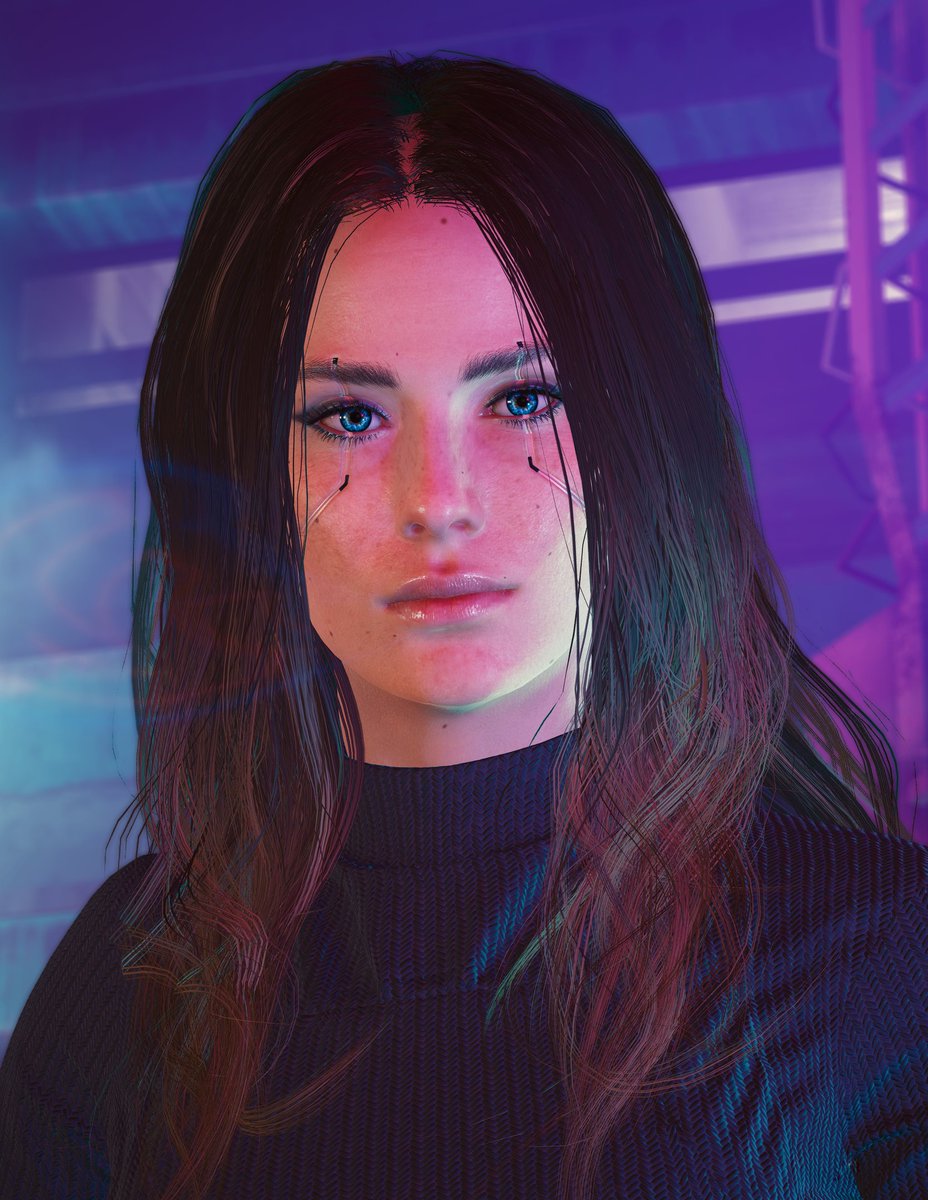 Vesn4_'s tweet photo. Made myself in game after 11 months, lol #Cyberpunk2077 #Cyberpunk2077PhotoMode #VirtualPotography #MyV #FemV https://t.co/AHAtj5yW3r