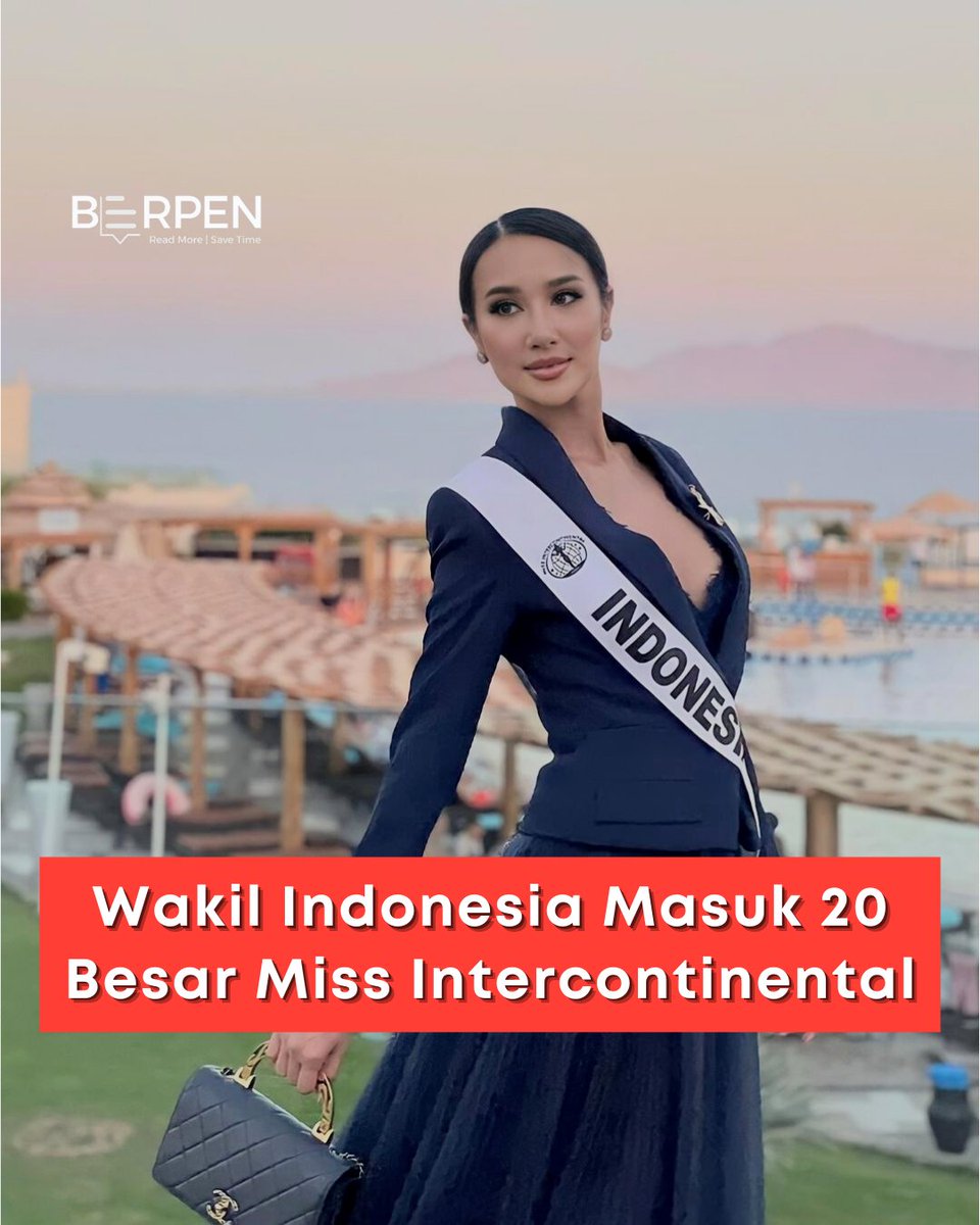 berpenco's tweet photo. Miss Intercontinental Indonesia, Bella Aprilia Sant berhasil masuk dalam jajaran peringkat 20 besar pada malam final Miss Intercontinental yang digelar di Sharm El Sheikh, Mesir. Read more here ยป https://t.co/v4EBb1CXe4
#BERPEN #The1MinuteClub #MissIntercontinental2021 #Viral https://t.co/sbF6GWP0UL