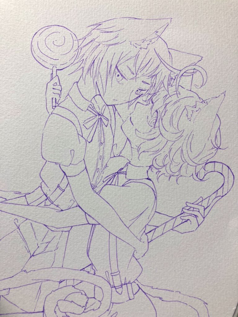 HiMARi1010's tweet photo. イルヨルの線画がとてもお気に入りだったのでこっちで載せるね🙌 https://t.co/cXFW1YlsGc
