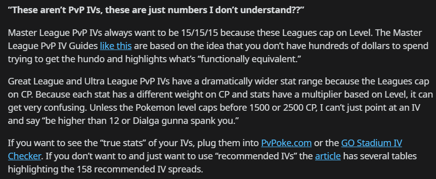 Imagine being level 49 and this ignorant about PvP IVs. 

What bothers me more is how upvoted his sentiment is, despite my attempt at clarifying the IV situation in the OP. 

All I want to know is how can I make this easier for people to understand?