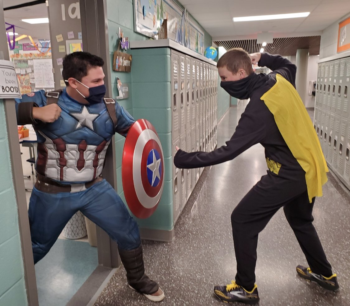 coachclaridge's tweet photo. Johnson teacher superheroes! 🎃 https://t.co/YcK2sUU2i7