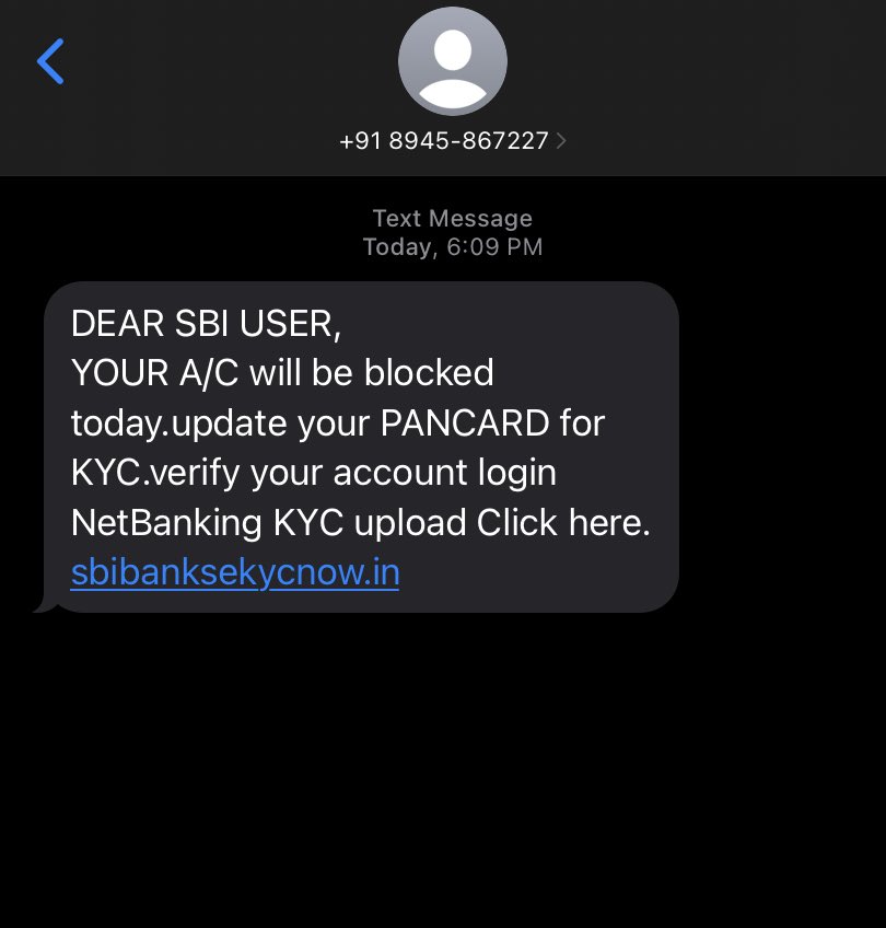 happymuttu's tweet photo. @TheOfficialSBI today from another number, @cyberdost can you please take necessary actions on such people. https://t.co/7UbT2C5GBq