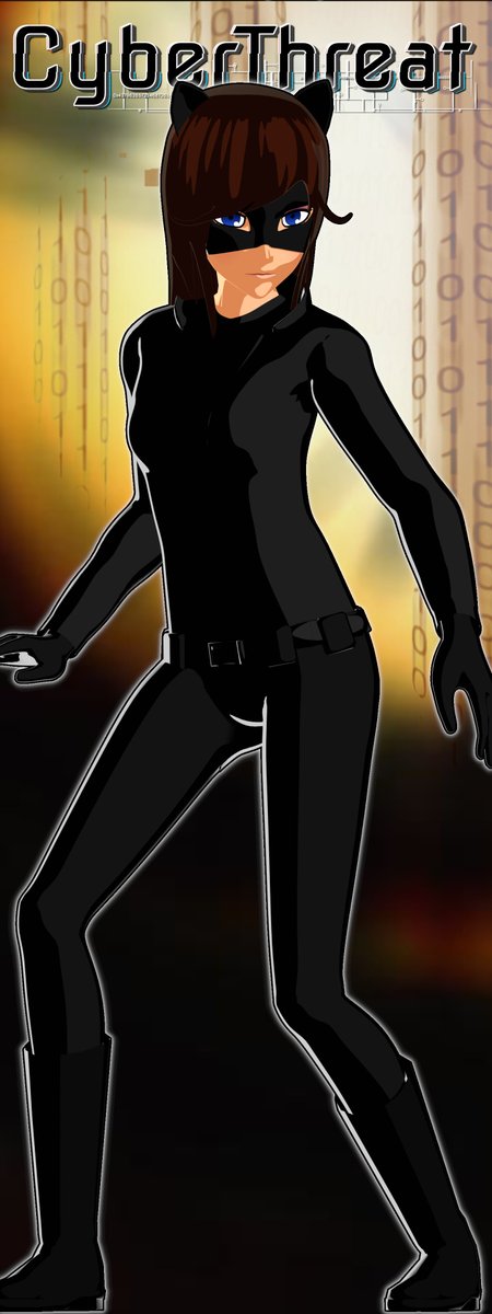 cyberthreatgame's tweet photo. And last, but certainly not least, dressed as Edendale's most infamous cat burglar... Zia! Be sure to keep your prized possessions safe, hearts aren't the only thing she steals! 🐈‍⬛💰
#indiegame #gameart #rpg #Halloween #CyberThreat #screenshotsaturday https://t.co/QlZVSvxaRx