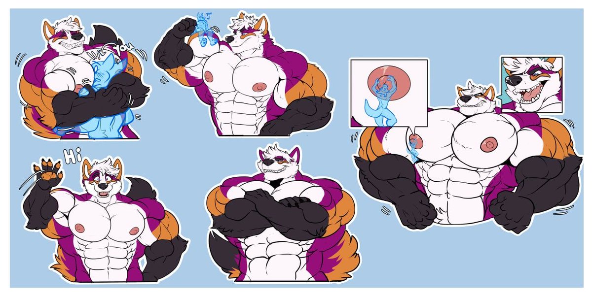 dragonBoy238's tweet photo. Stickers for @ClypseFusky! #furryfandom #furryart #furryartist https://t.co/u3xACgPhTm