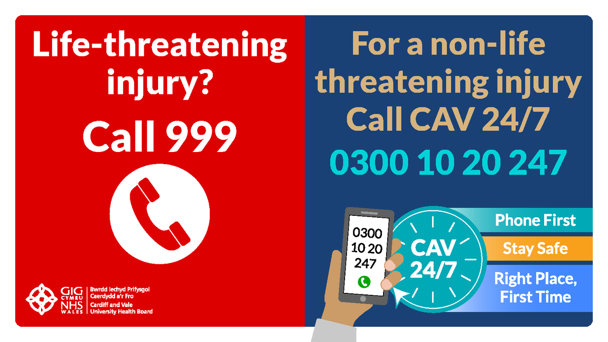 CV_UHB's tweet photo. CAV 24/7 does not replace 999 calls for life-threatening conditions but it can get you a timeslot at the Emergency Unit if you still need to be seen urgently. 

Call 0300 10 20 247 and a clinician will call back to assess the best service for your needs.

#CAV247 #PhoneFirst https://t.co/gEXQDrEgqY