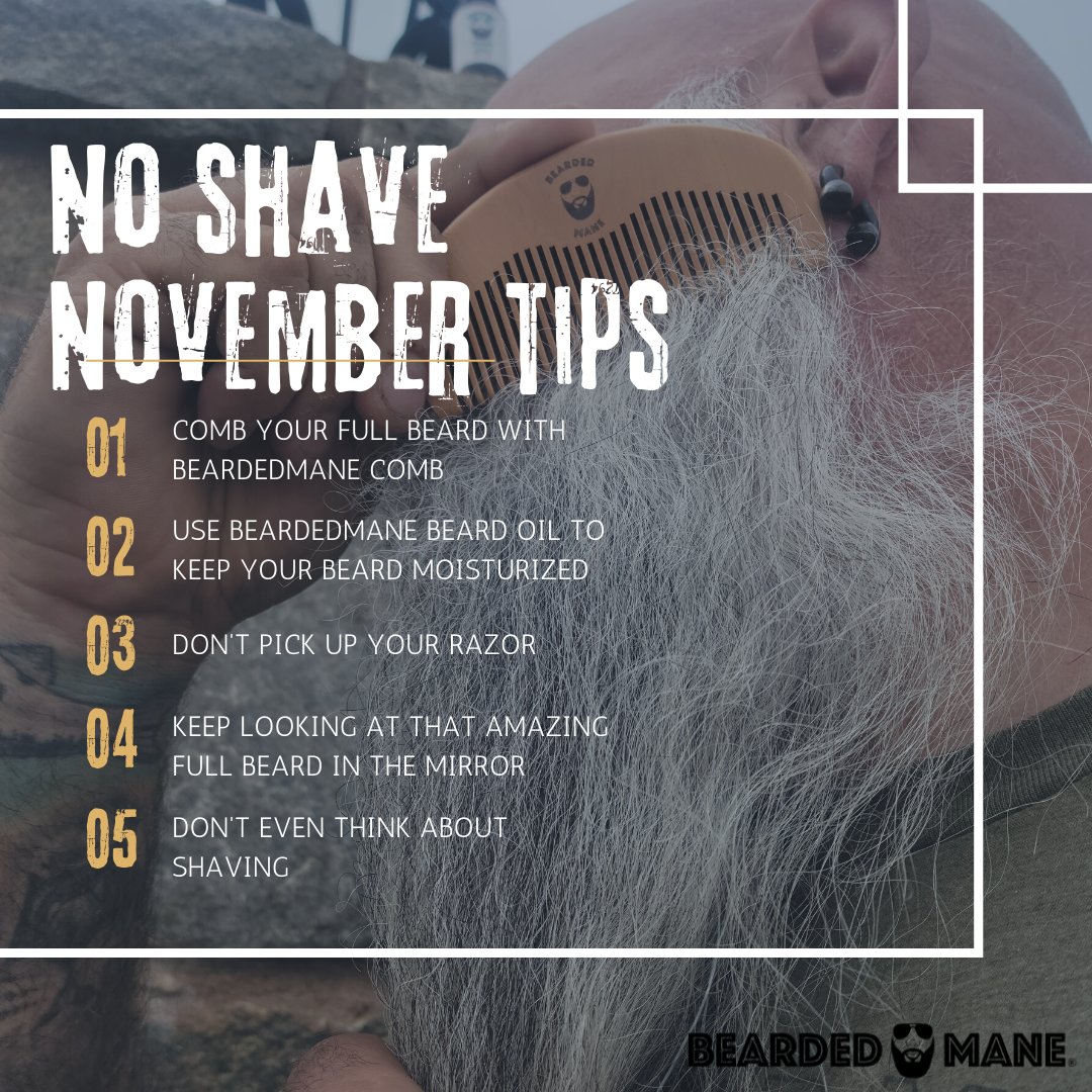 beardedmane1's tweet photo. With No Shave November coming, we've got some helpful tips to share with all ya'll. These are some helpful tips, too so don't forget to share with your pals! 😉😅

#groomingtools #noshavenovember #noshave #novemberbeard #novembershave #beardproducts #beardedmen #beardbalm #beard https://t.co/IiMq9d0Pe9