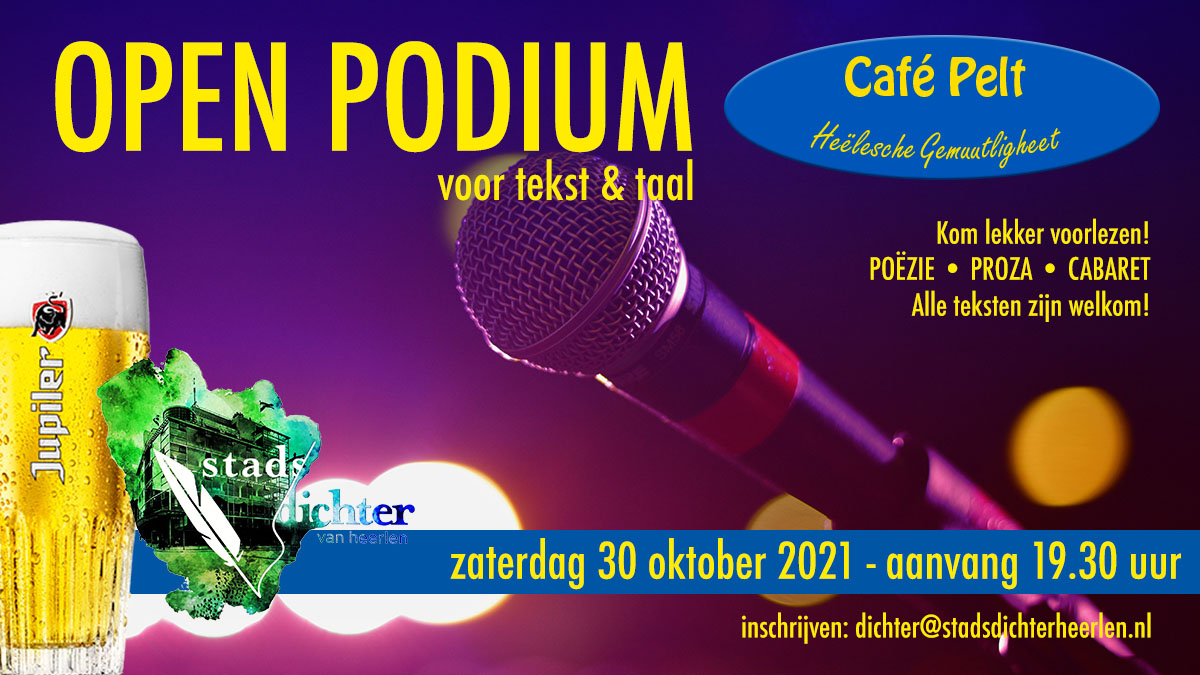 Vanavond <a href="/CafePelt/">Arjan Huneman</a> .... Open Podium voor tekst &amp; taal