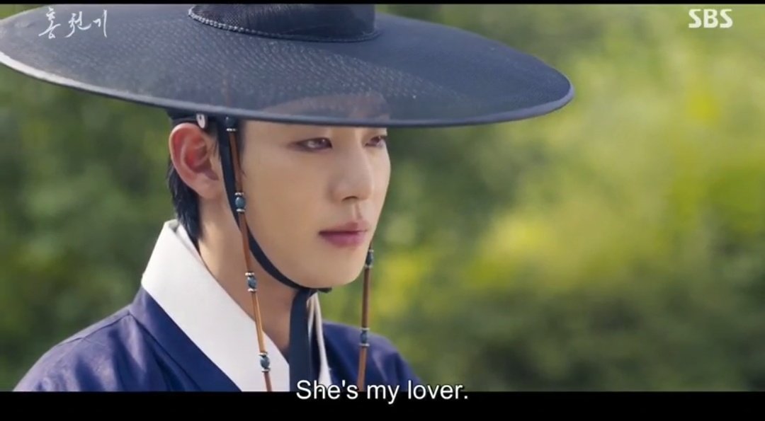 jayrossi79's tweet photo. nope, i am not moving on yet from the drama😂

this scene😭the way ha ram just confidently declaring and admitting that chun gi is his lover to joohyang, my heart did cartwheel lolx😭

#LoversOfTheRedSky https://t.co/uH1oywkyXq
