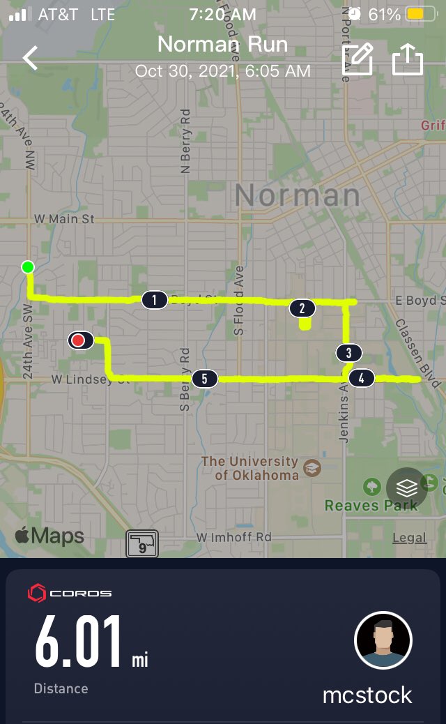 mattcstock's tweet image. First run in almost a week. Just enough to remind me why I like this so much. Adventures in low heart rate training. Average HR=123 #chirunning #maffetonemethod #gratefulrunner