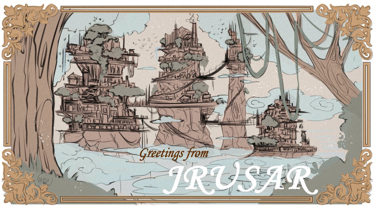 inspired by the stunning art of @EldritchBlep ,
i did this sketch as background for the group illustration,but i liked so much i did a postcard
#CriticalRole #CriticalRoleCampaign3 #CriticalRoleArt #CriticalRoleSpoiler