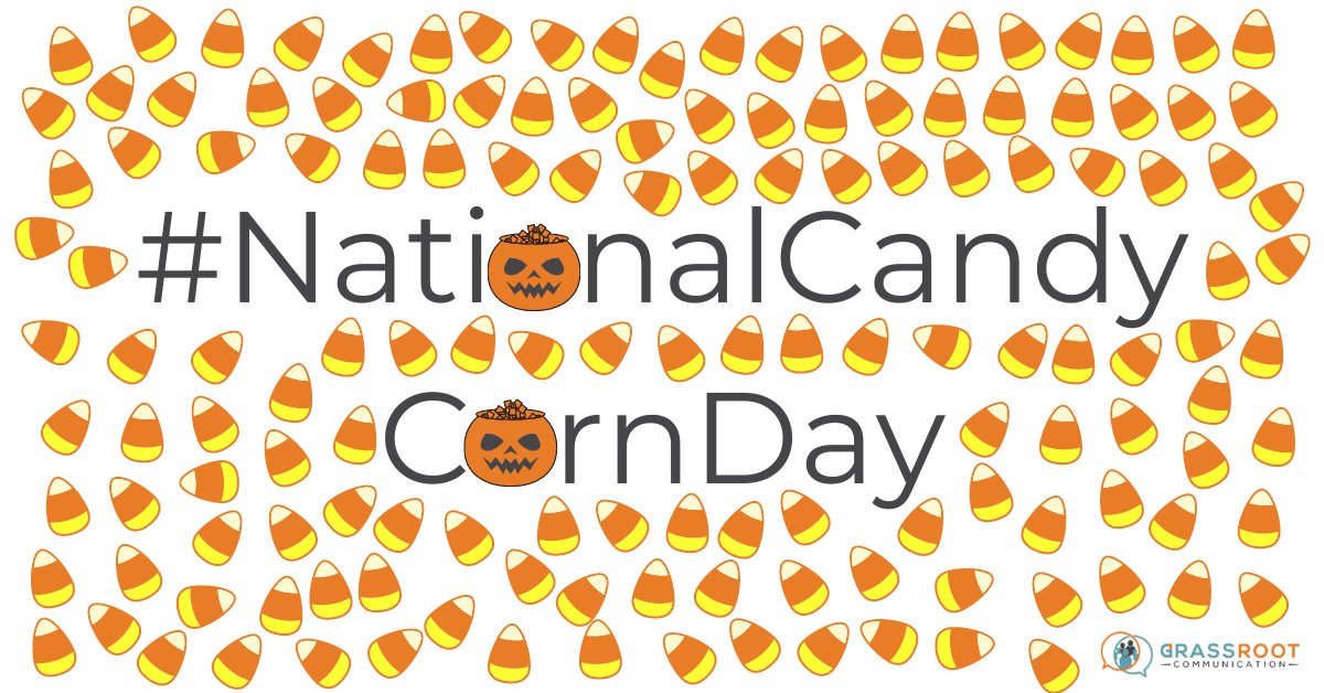 GrassRootCom's tweet photo. It's #NationalCandyCornDay! Tag your fave #candycorn lover #grassrootcommunication #sgrconsulting #datadriven #fundraising #printing #mailing https://t.co/xLnINVBbhb