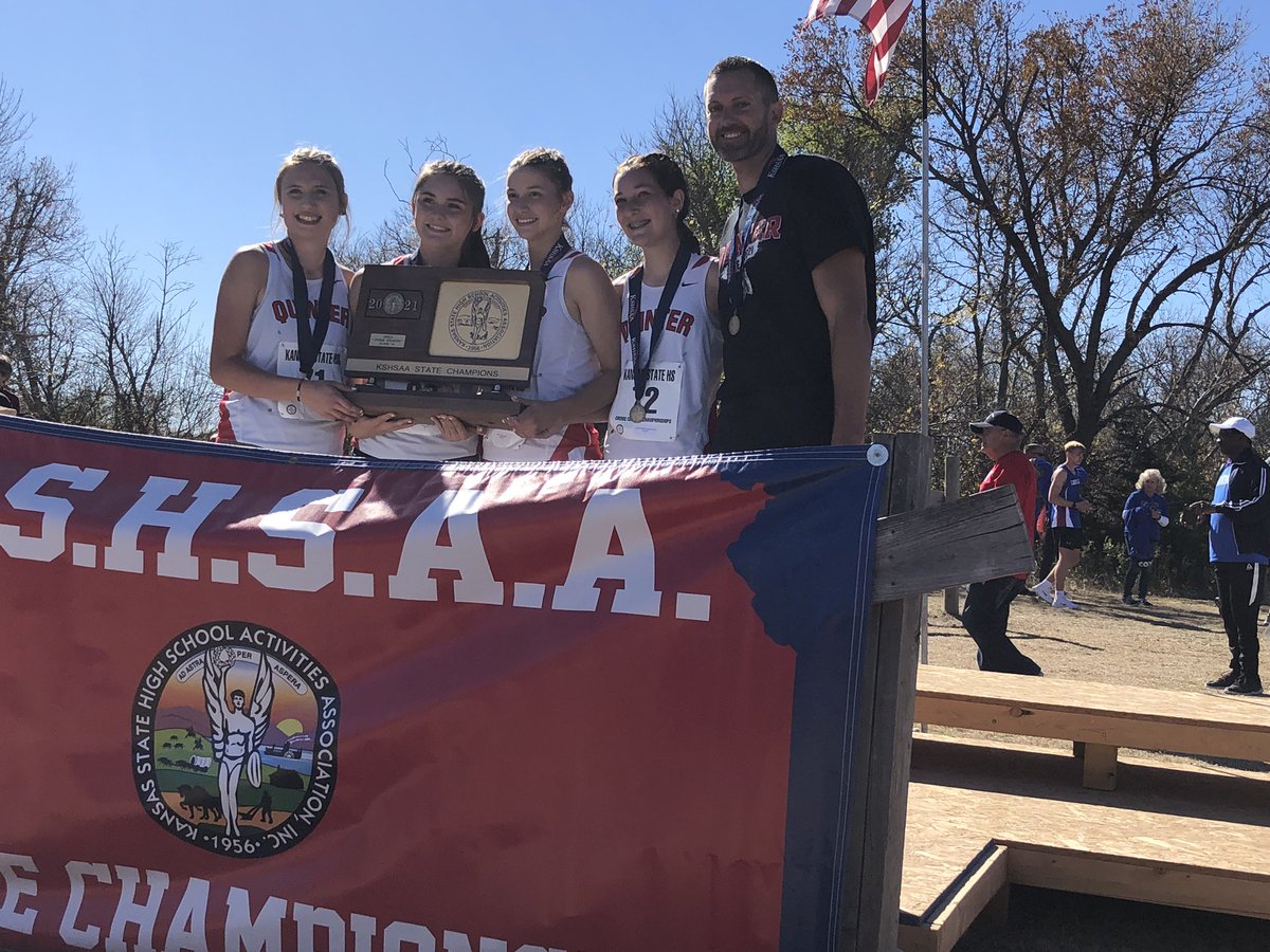 History is made! We win! Congratulations Lady Bulldogs, your 2021 Class 1A State Cross Country Champions for the first time in school history!