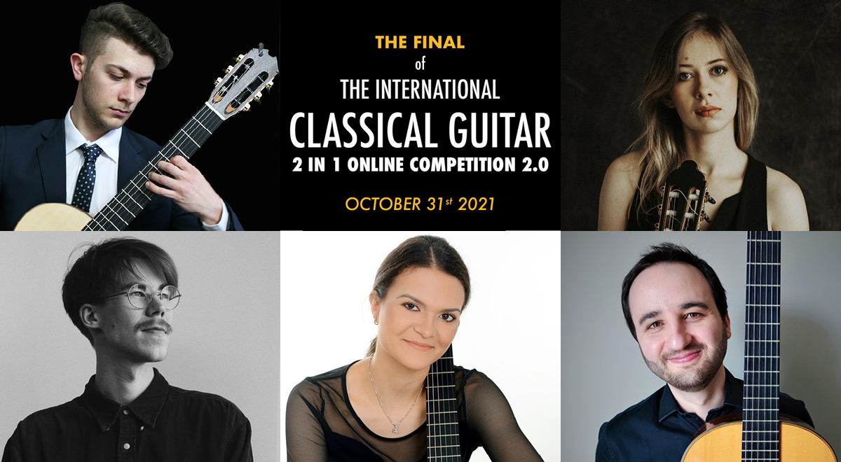 TampereGuitar's tweet photo. The Final of The Classical Guitar 2 in 1 Online Competition 2.0  organised together by Finland and Spain will take place on Sunday October 31st. #classicalguitar #Competition #tampereguitarfestival #petrerguitarfestival
https://t.co/bBAWB0NxdL https://t.co/6bxhZ4OCyx
