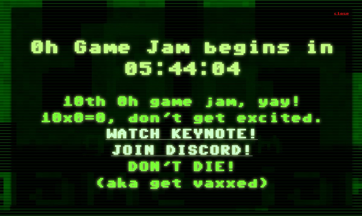 0h Game Jam tweet media
