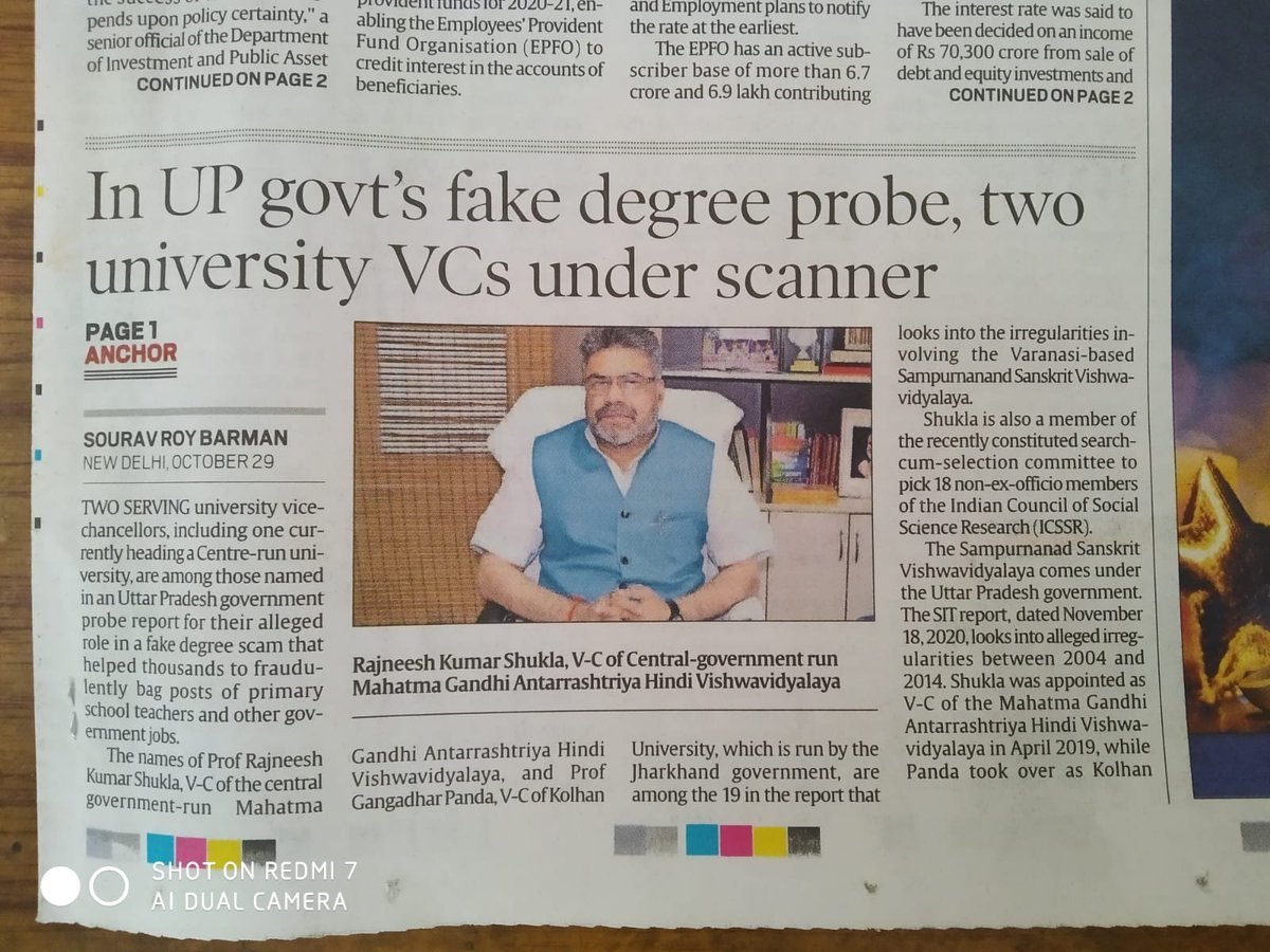 brijeshrai's tweet photo. VCs are under scanner and India is becoming #worldguru It can happen only in India. Several VCs/Directors are facing serious charges of corruption/misconduct but Government is busy claiming India is becoming #worldguru https://t.co/x12Ix381Nb