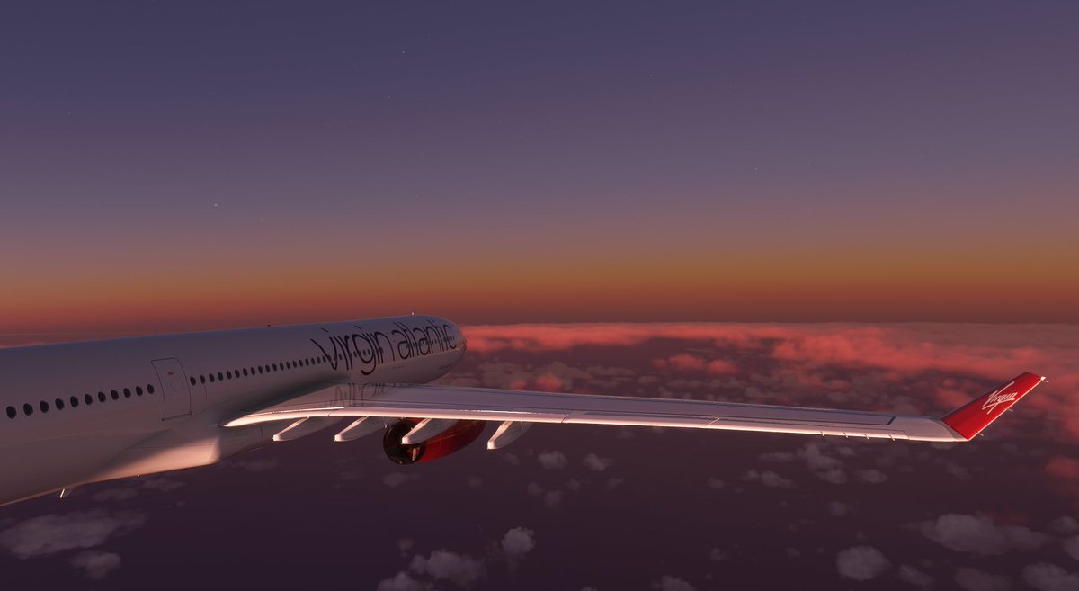 Callum__Johnson's tweet image. Amazing flight for @vatsimctp today, just flying into the sunset with less than 2hrs to go! 
First-ever CTP flight for me and I can safely say it has been the best flight I have ever done! ✈️