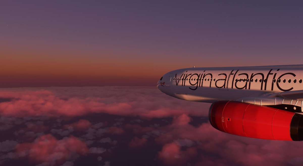 Callum__Johnson's tweet image. Amazing flight for @vatsimctp today, just flying into the sunset with less than 2hrs to go! 
First-ever CTP flight for me and I can safely say it has been the best flight I have ever done! ✈️