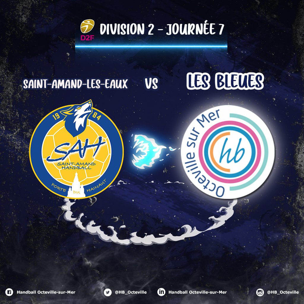HB_Octeville's tweet photo. 🔥 𝐌𝐀𝐓𝐂𝐇𝐃𝐀𝐘 🔥
👉 D2F - Journée 7 🤾♀️ #TousEnBleu
📆 31 octobre ⏰ 16h00 🔜
🏟 Salle Maurice Hugot 📍 Saint-Amand-les-Eaux
🆚 @SaintAmandHand ⚡ #teamHBO ⚫🔵
ℹ Pass Sanitaire obligatoire
📲 Live-score LFH 👉 https://t.co/UvT8ifdg23 https://t.co/O6fDO8Ejn5