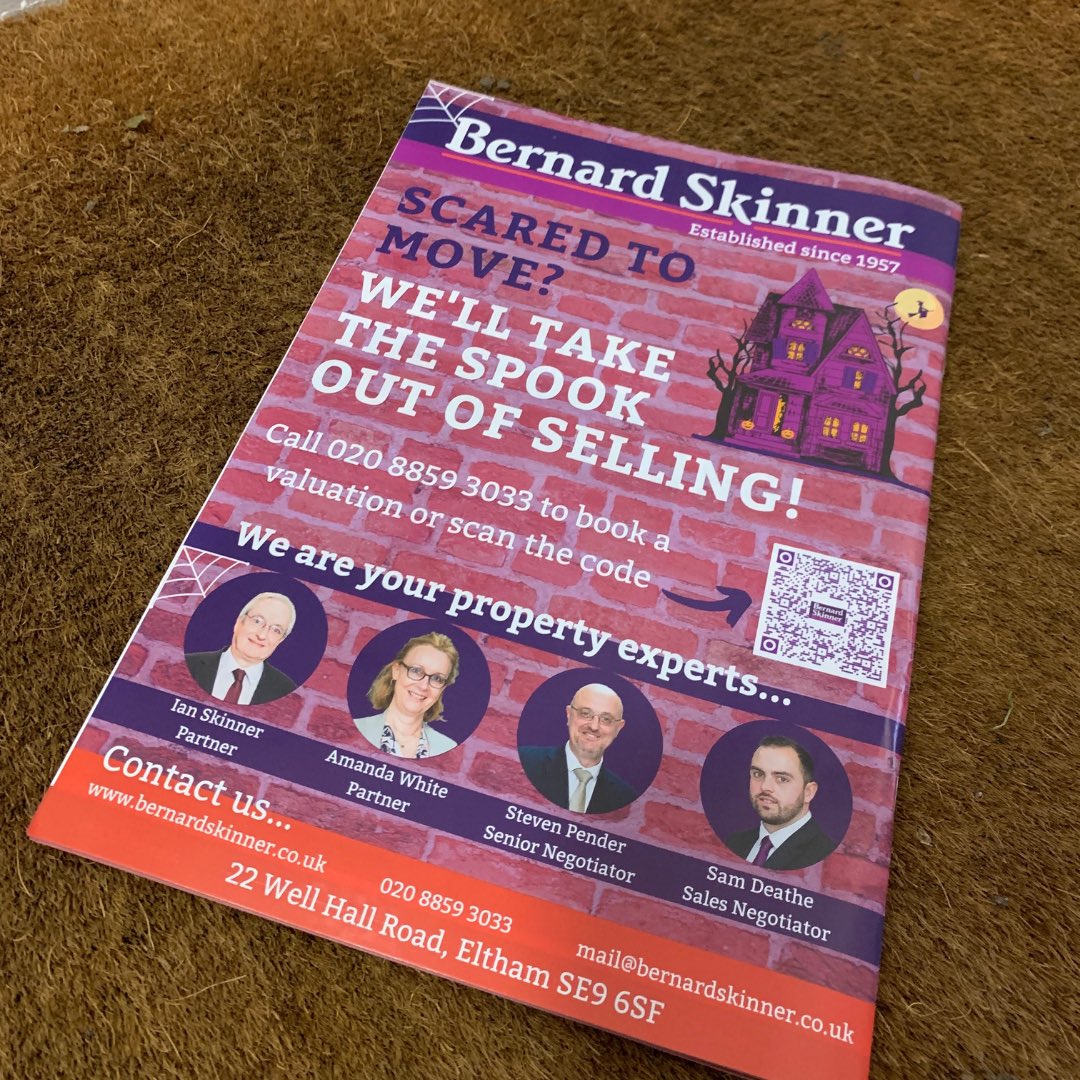 Trick or treat!!! 🎃🎃Look what's just dropped through our letter box. Our new Bernard Skinner ad in SEnine, have you got your copy yet? #SEnine #Magazine <a href="/SEninemag/">SEnine Magazine</a>