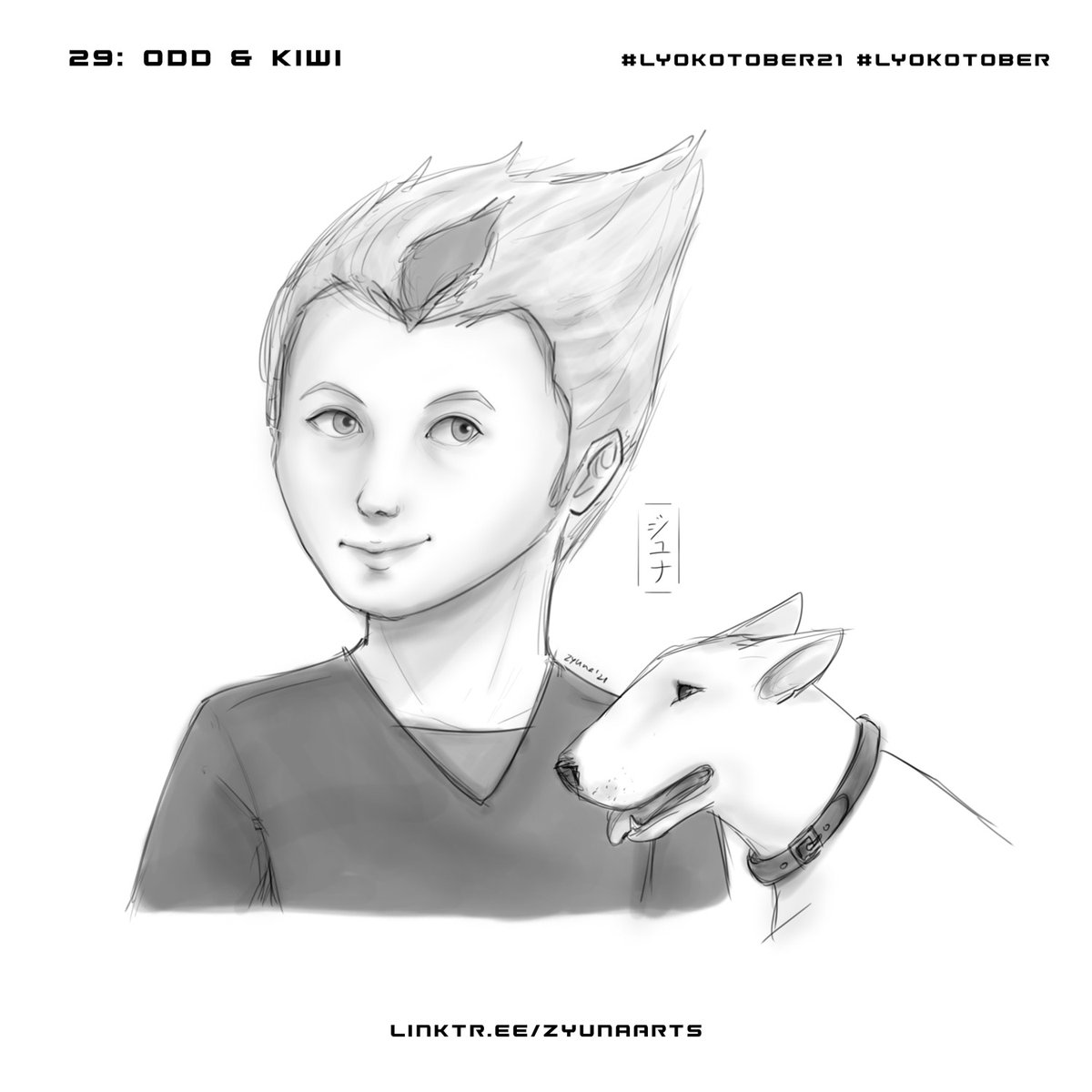ZyunaArts's tweet photo. 29: Odd & Kiwi #Lyokotober #Lyokotober2021
I spent too long fixing his face that I'm not very happy with how he turned out, but I like how I did Kiwi :")
And to think Odd is my fave character too aaaa ;;
#zyunaarts #CodeLyoko #OddDellaRobbia #oddcodelyoko #kiwicodelyoko https://t.co/s0Eex2ze7e