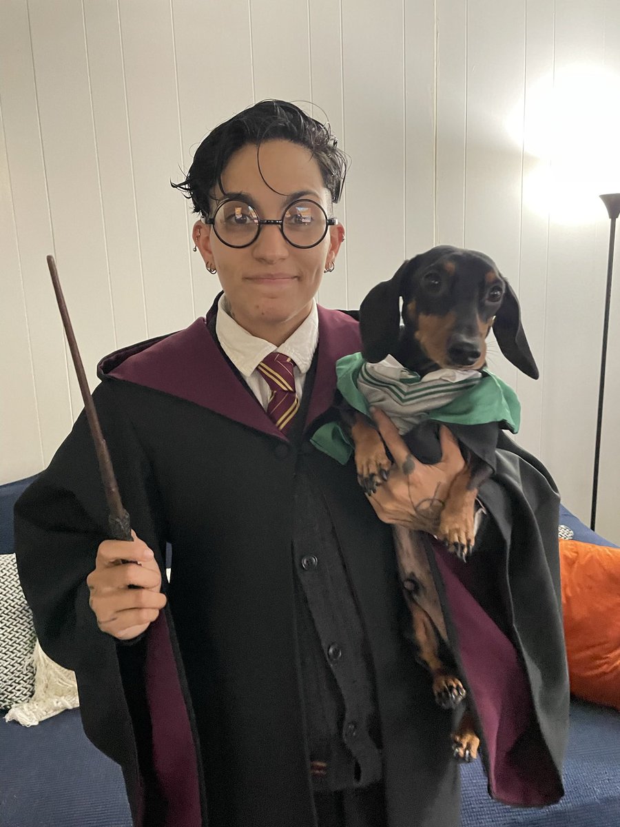 MegzAlfonso's tweet photo. @ABC7NY  Happy Halloween 
From Malfoy and Megz 😎 https://t.co/GPdFJwiTb0