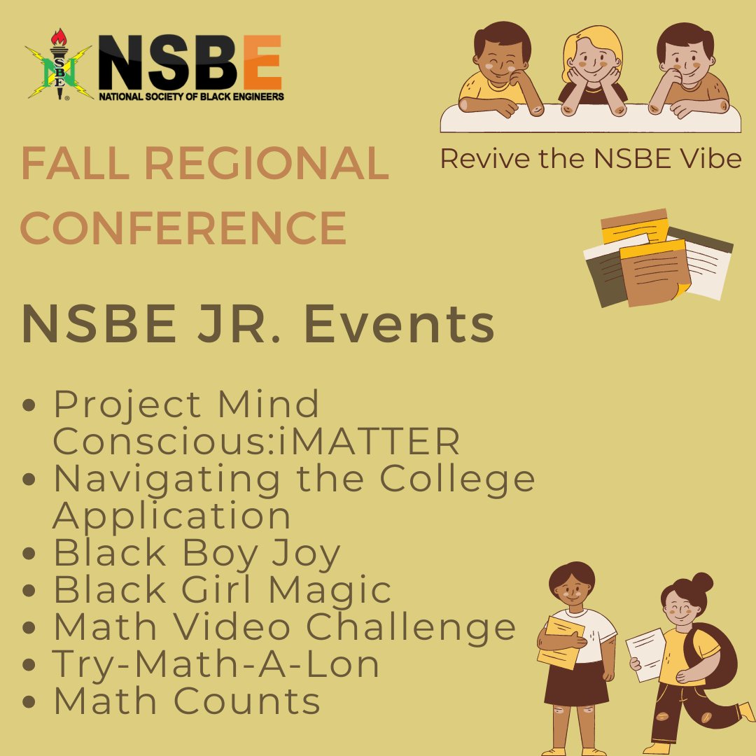 R5NSBE's tweet photo. NSBE Jr. Stay tuned! Region V has many events and activties instored for you at FRC!  I can't wait to see everyone at FRC! https://t.co/nWU4EHolMs